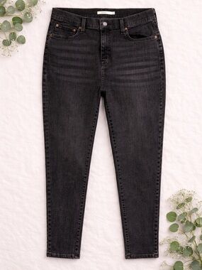 Levi’s 33 Boyfriend Jeans Black Wash Mid Rise Casual Denim Pants